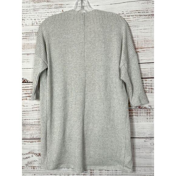 Stitch Fix Allison Joy Women's Open Front Tight Knit Cardigan Sweater Gray Small - Picture 9 of 11